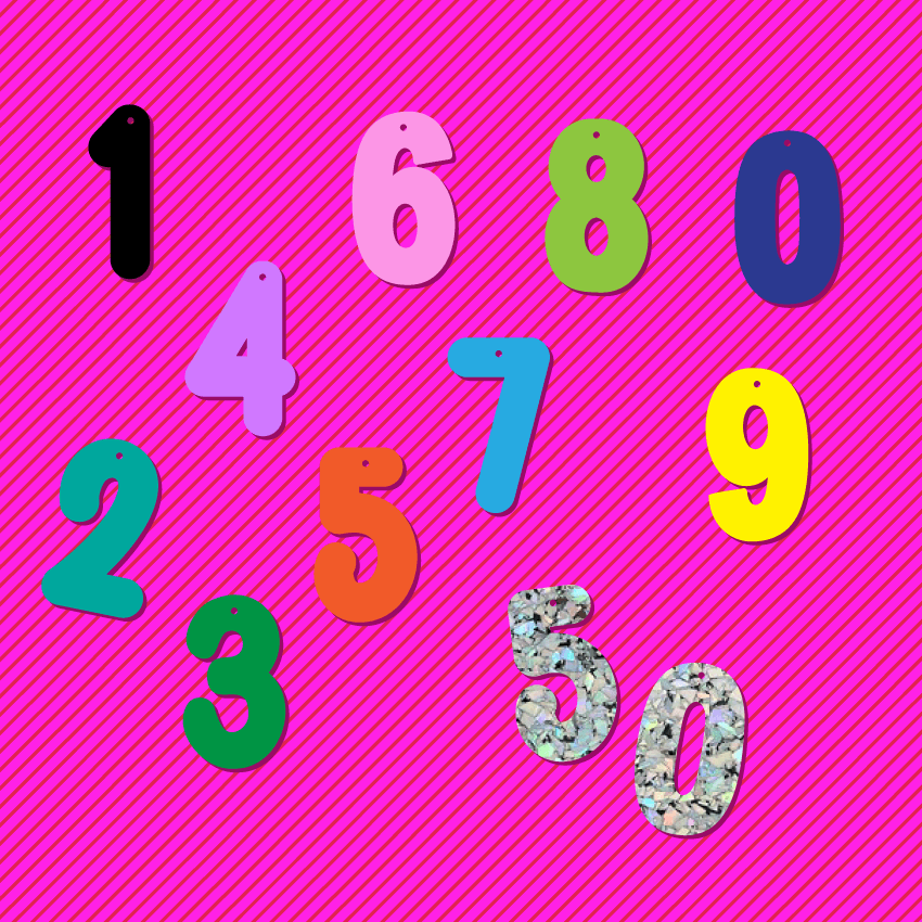 Crafty Cuts Laser Numbers Game! One Pair Set - Two Sizes