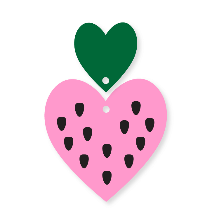 Crafty Cuts Laser Paint Fill Fruity Hearts - TWO Pair Set