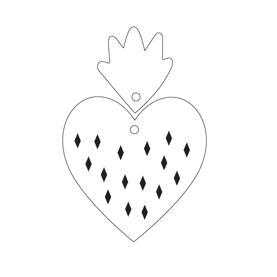 Crafty Cuts Laser Paint Fill Fruity Hearts - TWO Pair Set