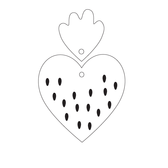 Crafty Cuts Laser Paint Fill Fruity Hearts - TWO Pair Set