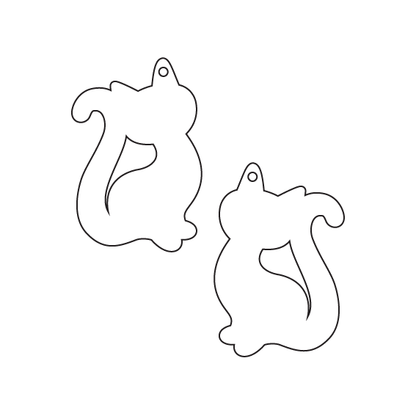 Crafty Cuts Laser Paint Fill Purrfect Kitty Charms -  2 Pairs