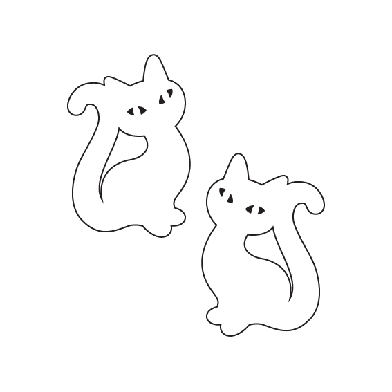 Crafty Cuts Laser Paint Fill Purrfect Kitty Charms -  2 Pairs