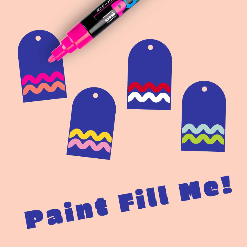 Crafty Cuts Laser Paint Fill Ric Rac Arches - 2 Pair Set