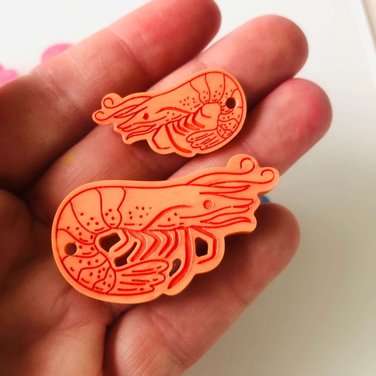 Crafty Cuts Laser Paint Fill Shrimps - Two Sizes