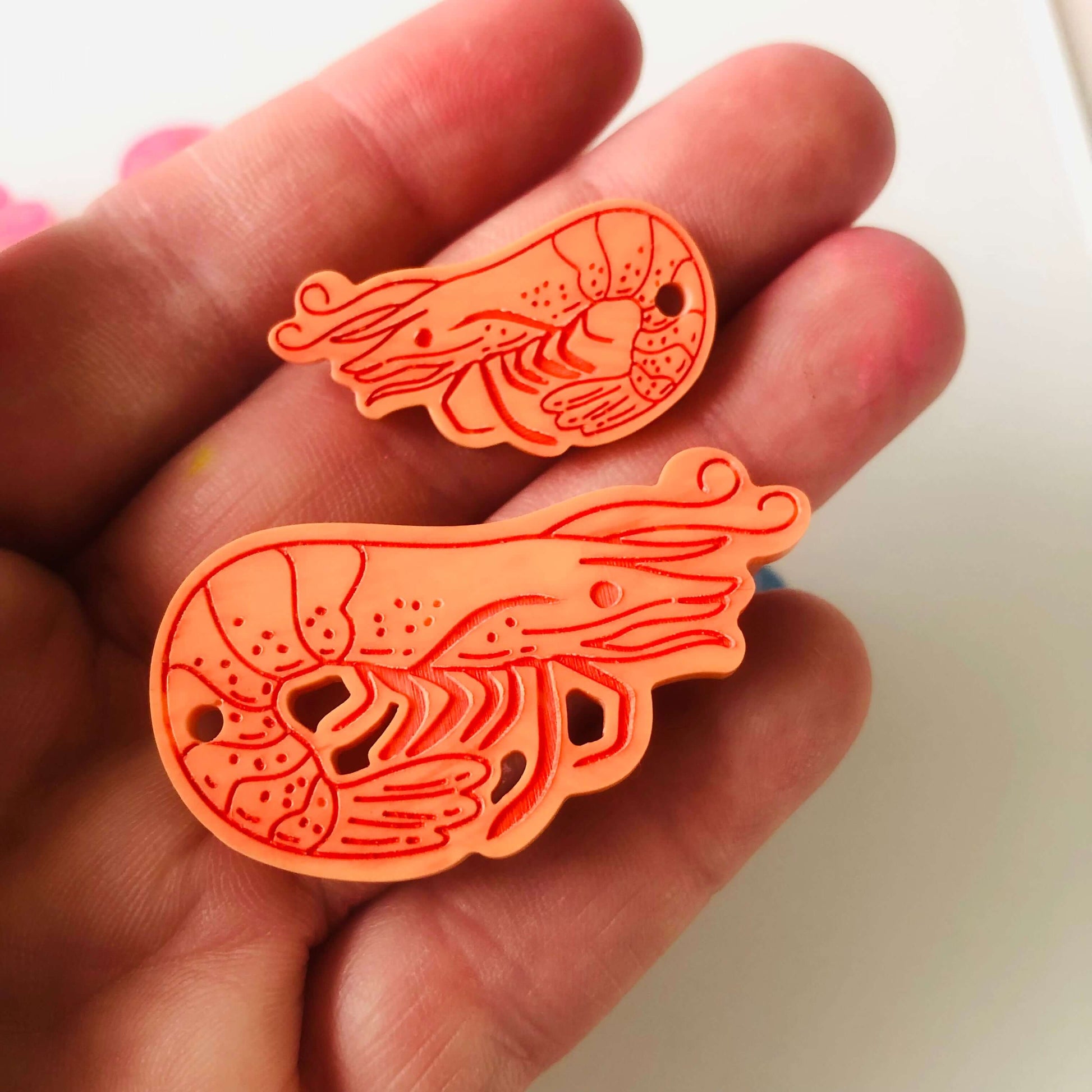 Crafty Cuts Laser Paint Fill Shrimps - Two Sizes