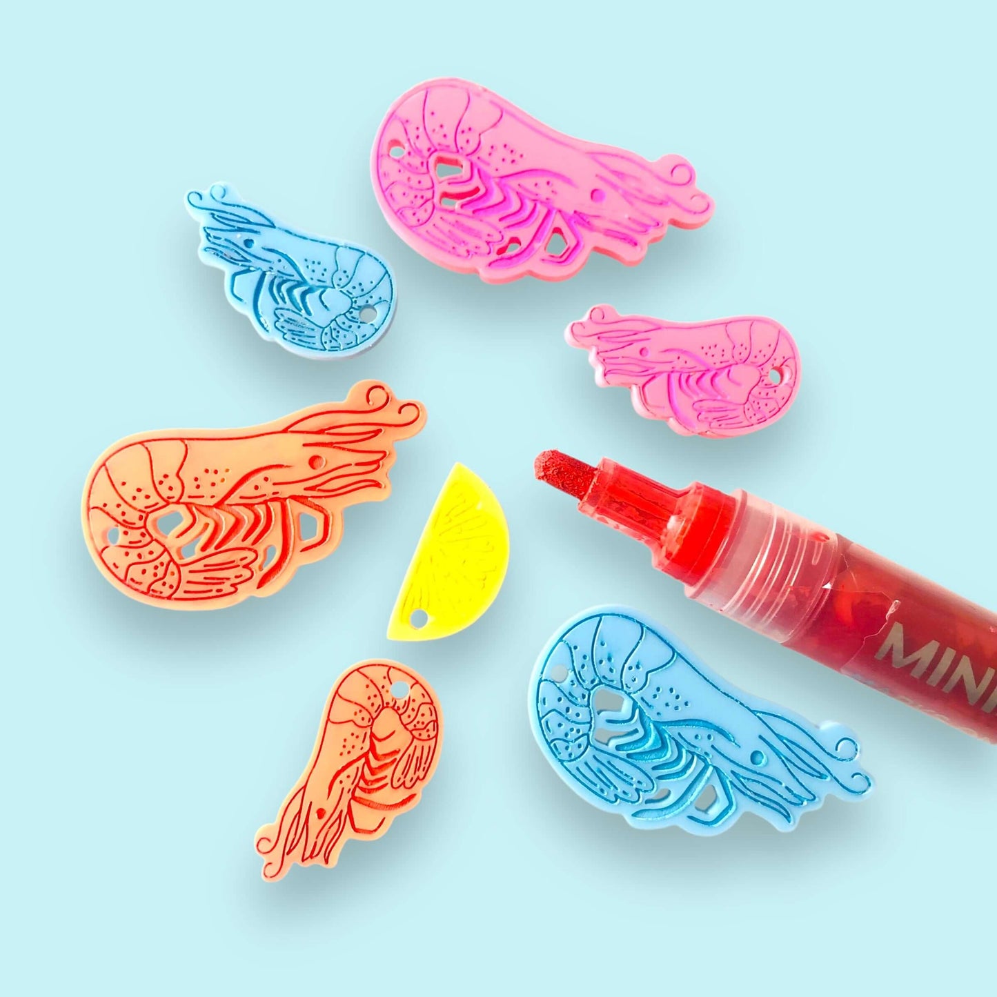 Crafty Cuts Laser Paint Fill Shrimps - Two Sizes