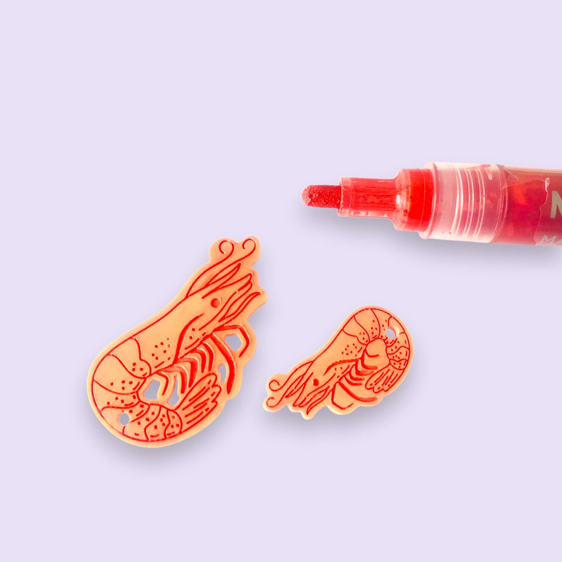 Crafty Cuts Laser Paint Fill Shrimps - Two Sizes