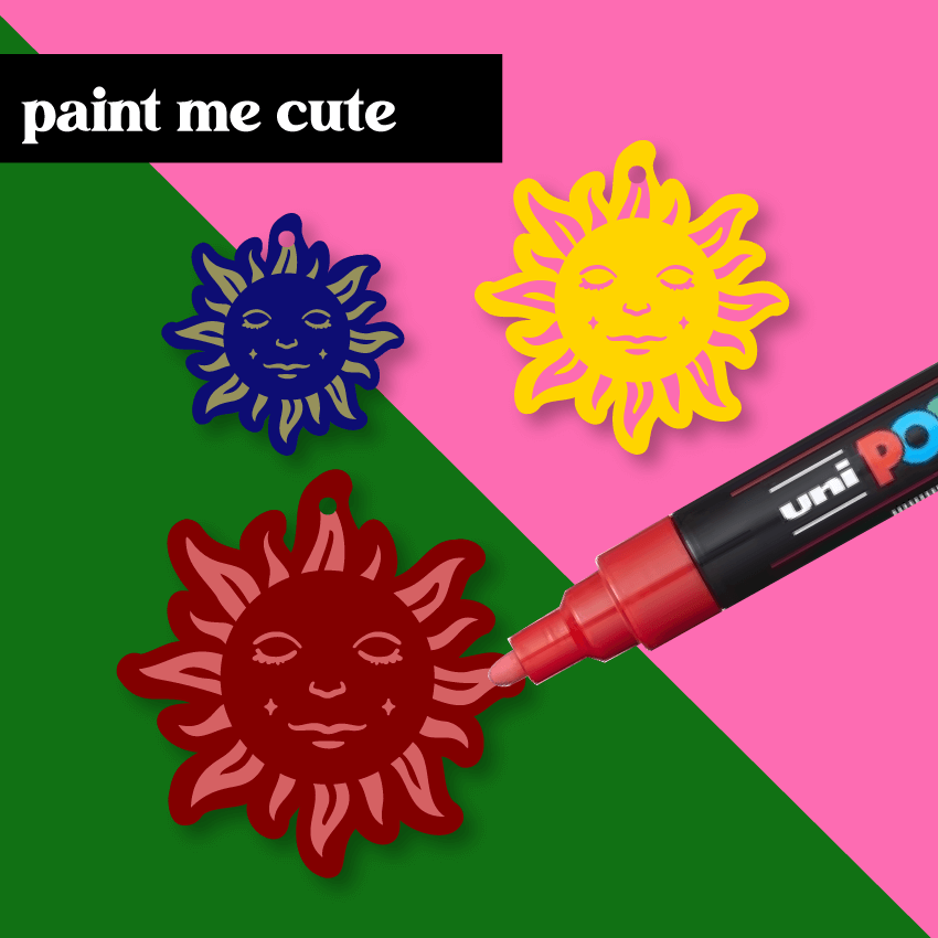 Crafty Cuts Laser © Paint Fill Solar Rays -  3 Sizes