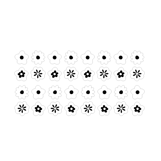 Crafty Cuts Laser © Paint your own  - 15mm  Bloomin Cuties Cabochons