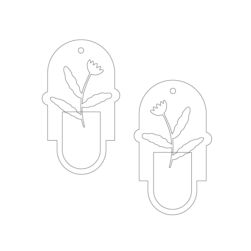 Crafty Cuts Laser Paintfill - Botanique - 4 Pair Set