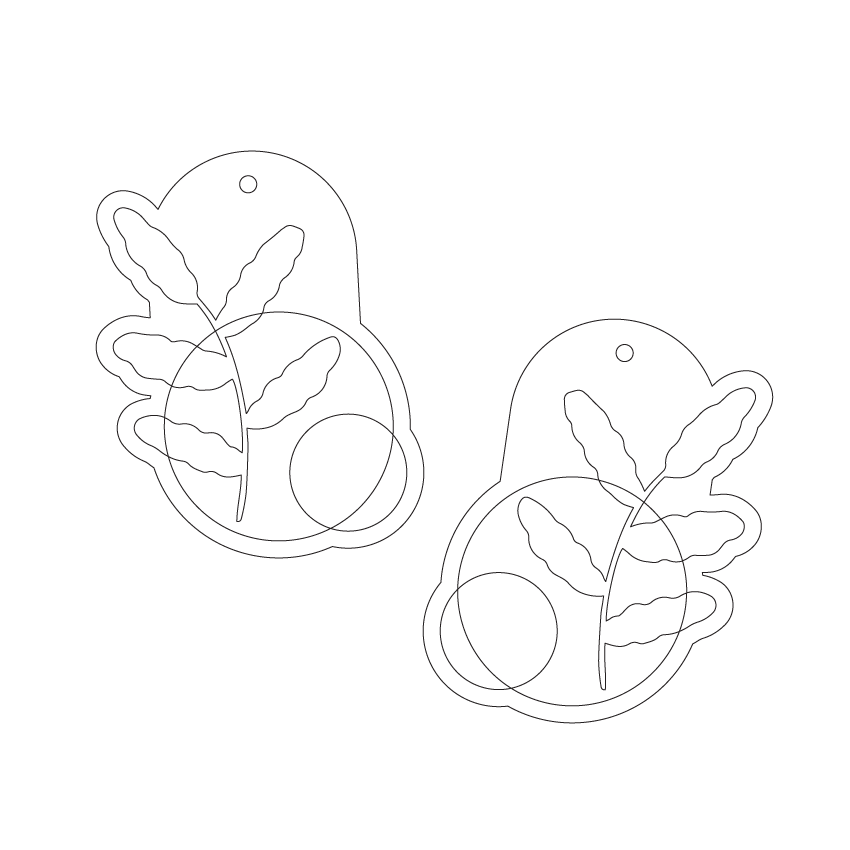 Crafty Cuts Laser Paintfill - Botanique - 4 Pair Set