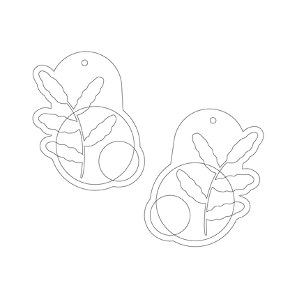 Crafty Cuts Laser Paintfill - Botanique - 4 Pair Set