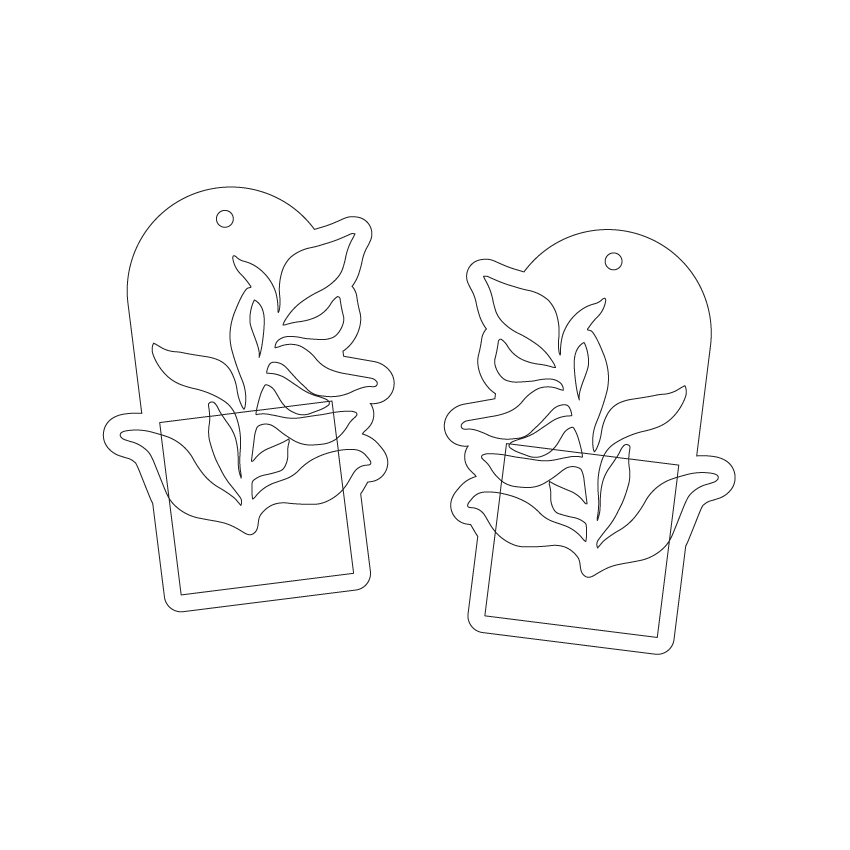 Crafty Cuts Laser Paintfill - Botanique - 4 Pair Set