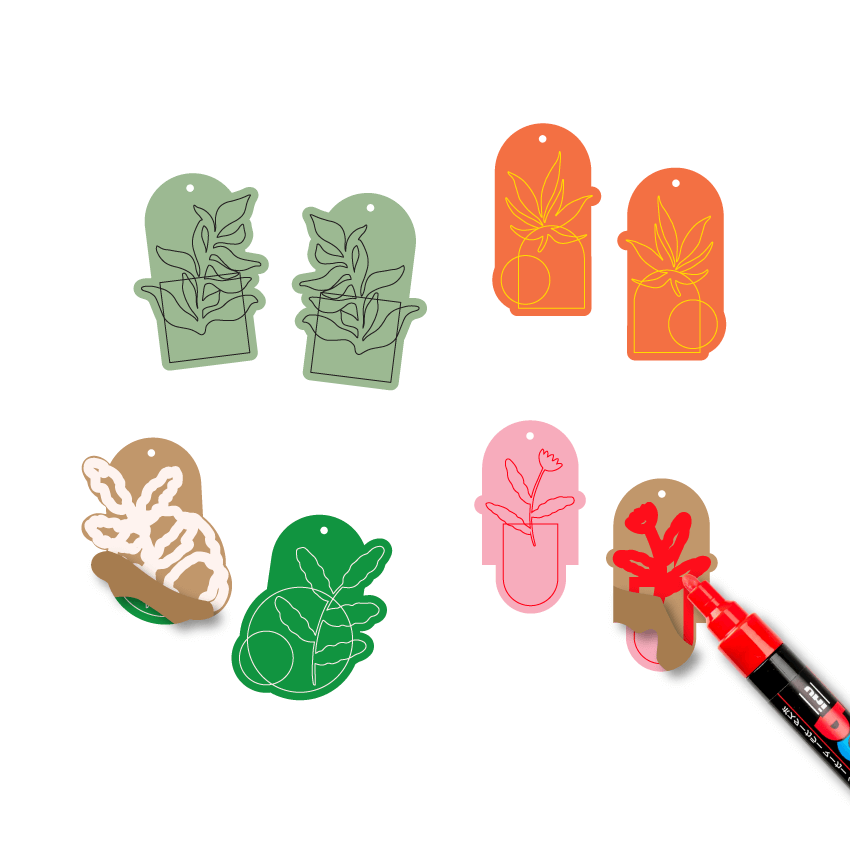 Crafty Cuts Laser Paintfill - Botanique - 4 Pair Set