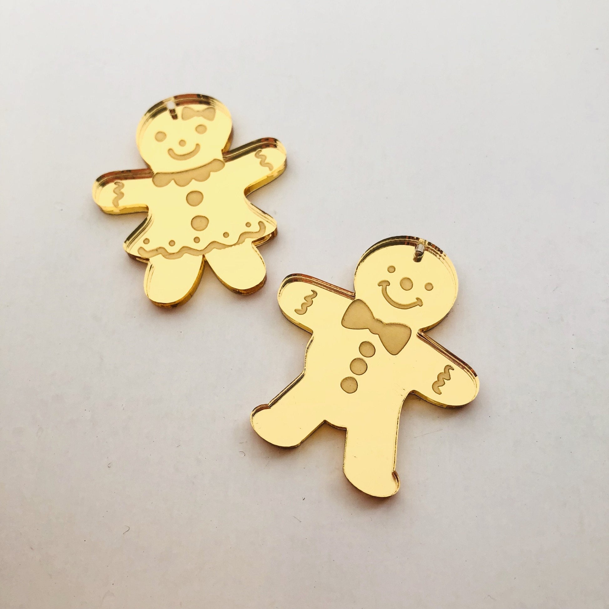 Crafty Cuts Laser Paintfill_shapes Etched: MR and MRS G Charms - 4 pair set