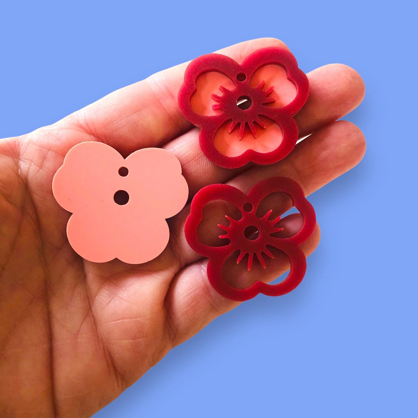 Crafty Cuts Laser  Pansy Stacker - 4 Pair Set