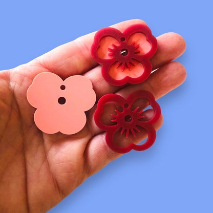 Crafty Cuts Laser  Pansy Stacker - 4 Pair Set