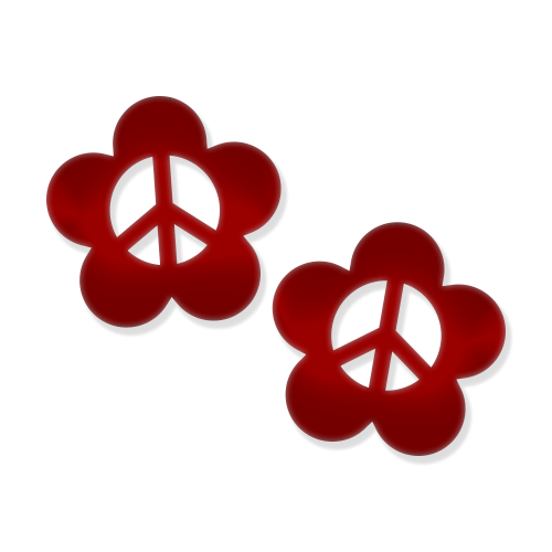 Crafty Cuts Laser Peace Flower - 2 Pair Set