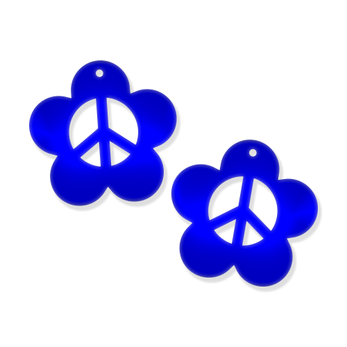 Crafty Cuts Laser Peace Flower - 2 Pair Set