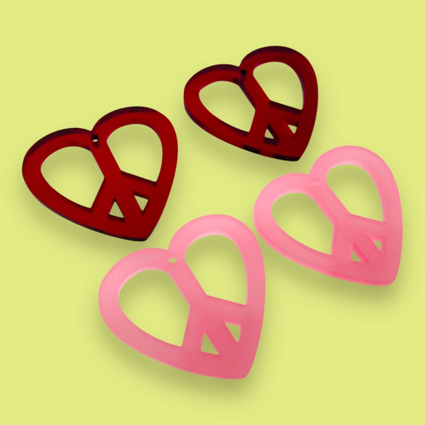 Crafty Cuts Laser  Peace Lover Duo - 4 pair - 2 Sizes