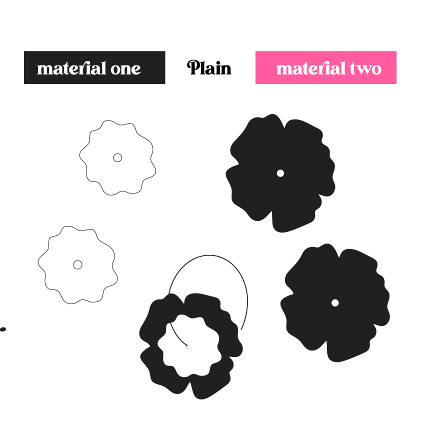 Crafty Cuts Laser © Petal Pusher Stackers - 2 pair set