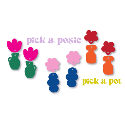 Crafty Cuts Laser © Pick a Posie - Pick a Pot - Two Pair Set