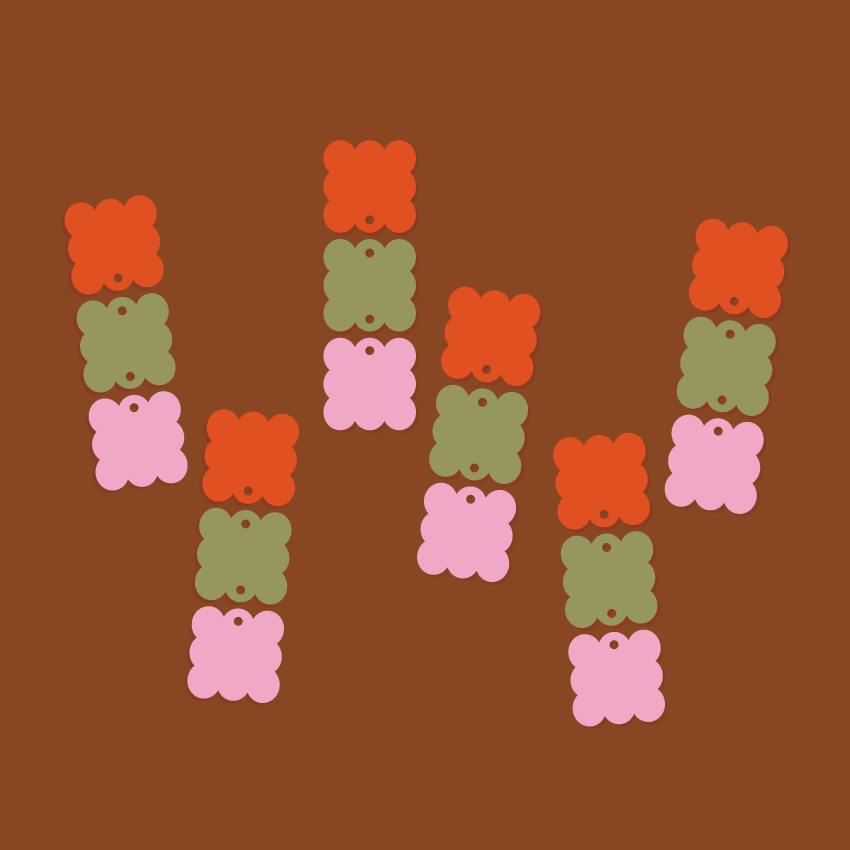 Crafty Cuts Laser Pillow Puff Totem - 3 Pair Set