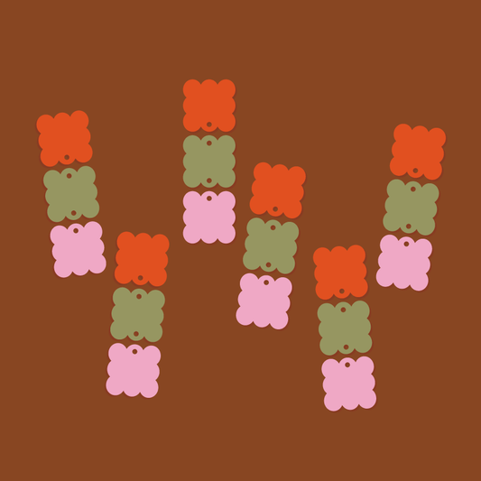 Crafty Cuts Laser Pillow Puff Totem - 3 Pair Set