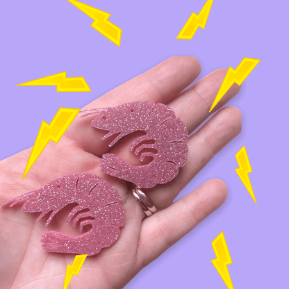 Crafty Cuts Laser Prawn Dangles - 2 Pair
