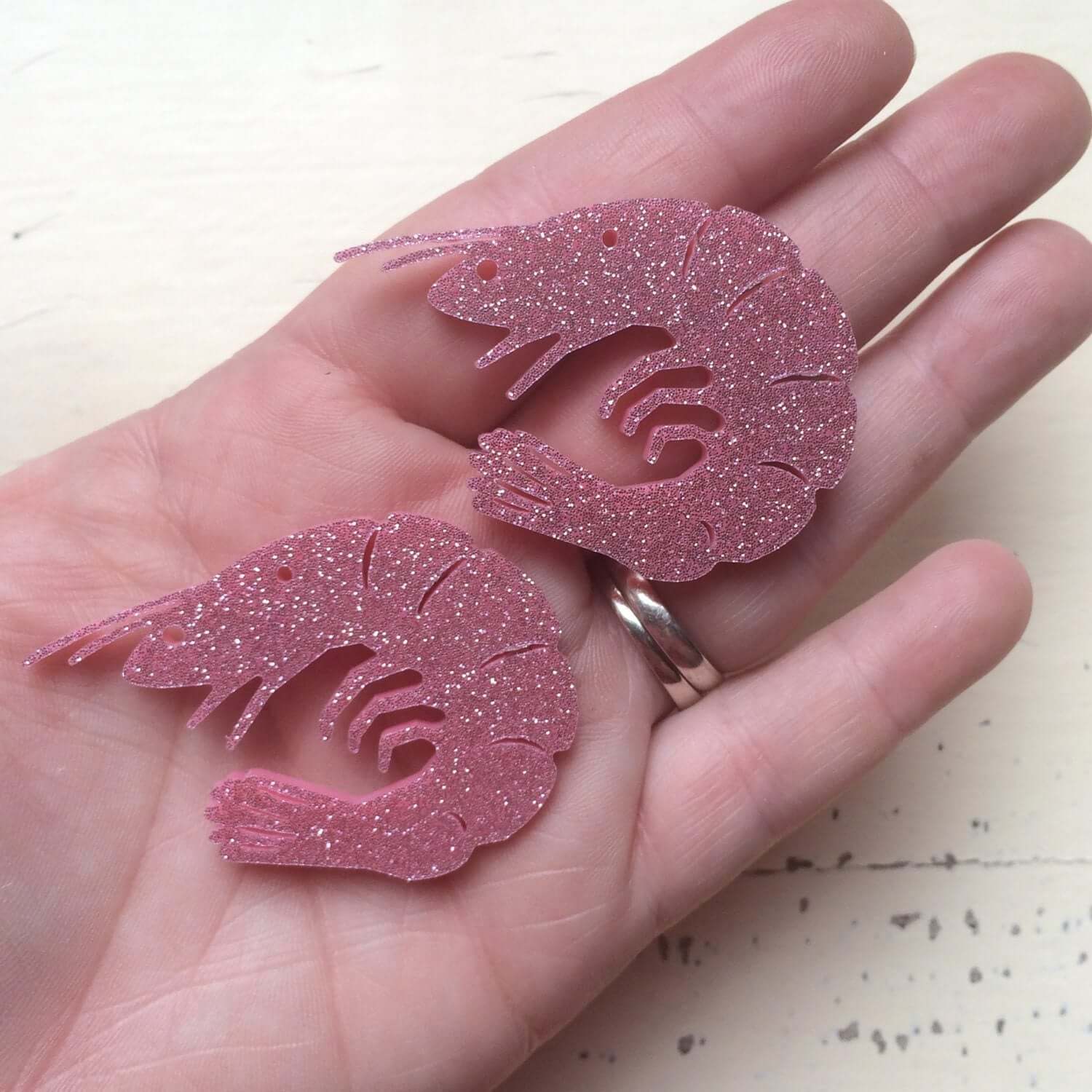 Crafty Cuts Laser Prawn Dangles - 2 Pair
