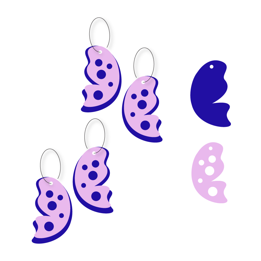 Crafty Cuts Laser Pretty Wings Stacker - 2 Pair Set