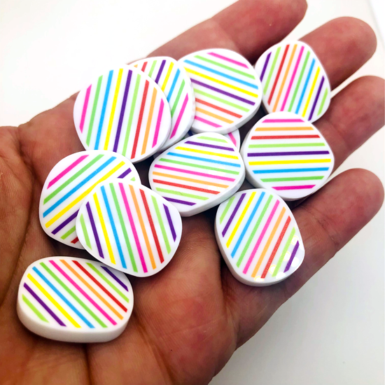 Crafty Cuts Laser Printed_Acrylic Chunky Cabs Rainbow Ribbon