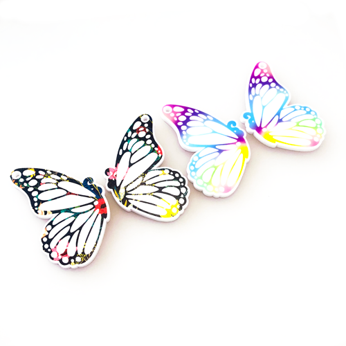 Crafty Cuts Laser Printed_Acrylic LAST CHANCE - Butterfly Dangles - 2 Designs - 2 Pair Set