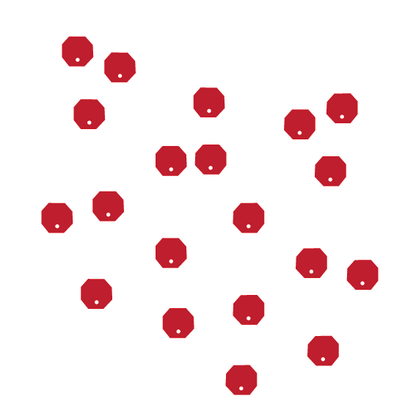 Crafty Cuts Laser Pty Ltd 15mm Octagon Chunk Charms - 10 Pairs