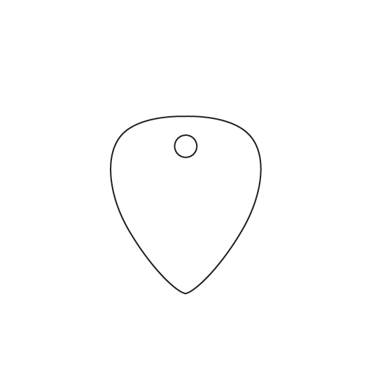 Crafty Cuts Laser Pty Ltd 17mm Guitar Pick Charms - 10 Pairs