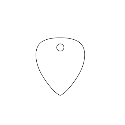 Crafty Cuts Laser Pty Ltd 17mm Guitar Pick Charms - 10 Pairs