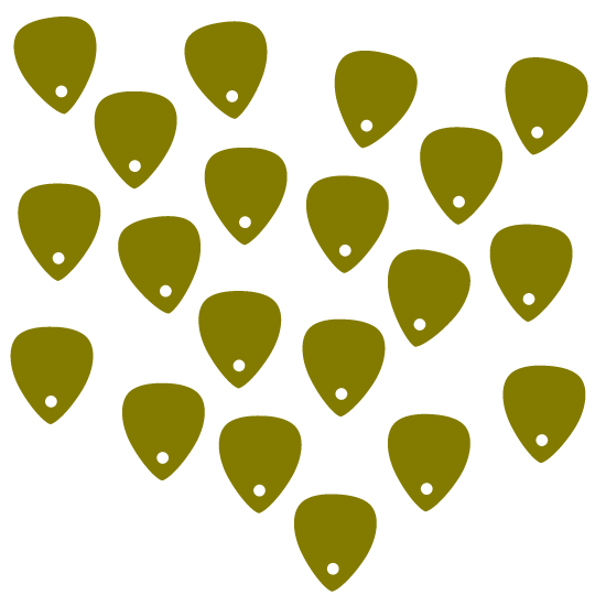 Crafty Cuts Laser Pty Ltd 17mm Guitar Pick Charms - 10 Pairs