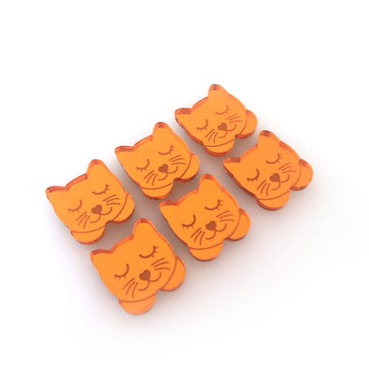 Crafty Cuts Laser Pty Ltd 20mm Kitty Faces - 6 Pair Set