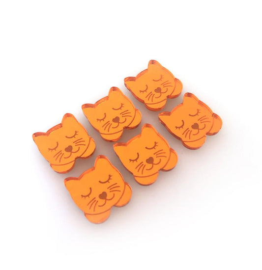 Crafty Cuts Laser Pty Ltd 20mm Kitty Faces - 6 Pair Set