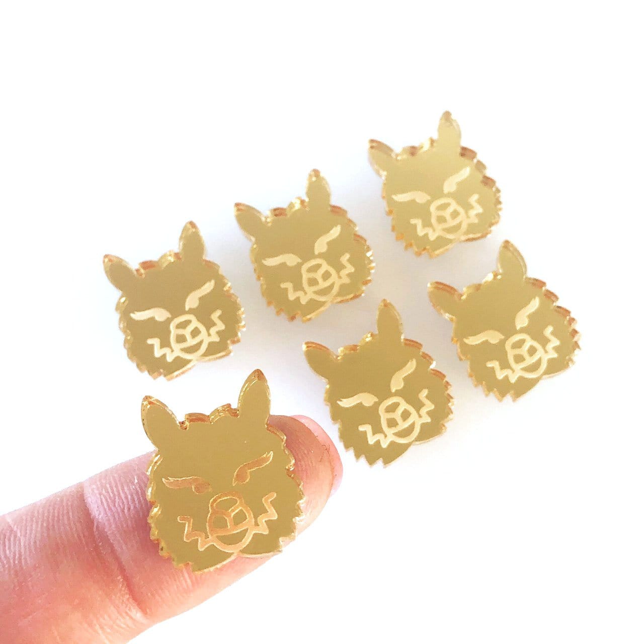 Crafty Cuts Laser Pty Ltd 20mm Llama Faces - 6 Pair Set