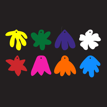 Crafty Cuts Laser Pty Ltd © 30mm Supa Fun DUO Charms - 4 pair set