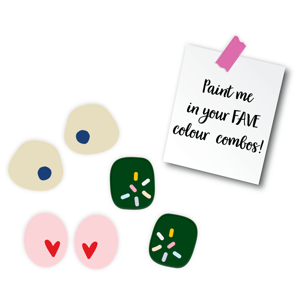 Crafty Cuts Laser Pty Ltd © 35mm Etched Chunkies 3 Pair Set - Choose from 3 shapes