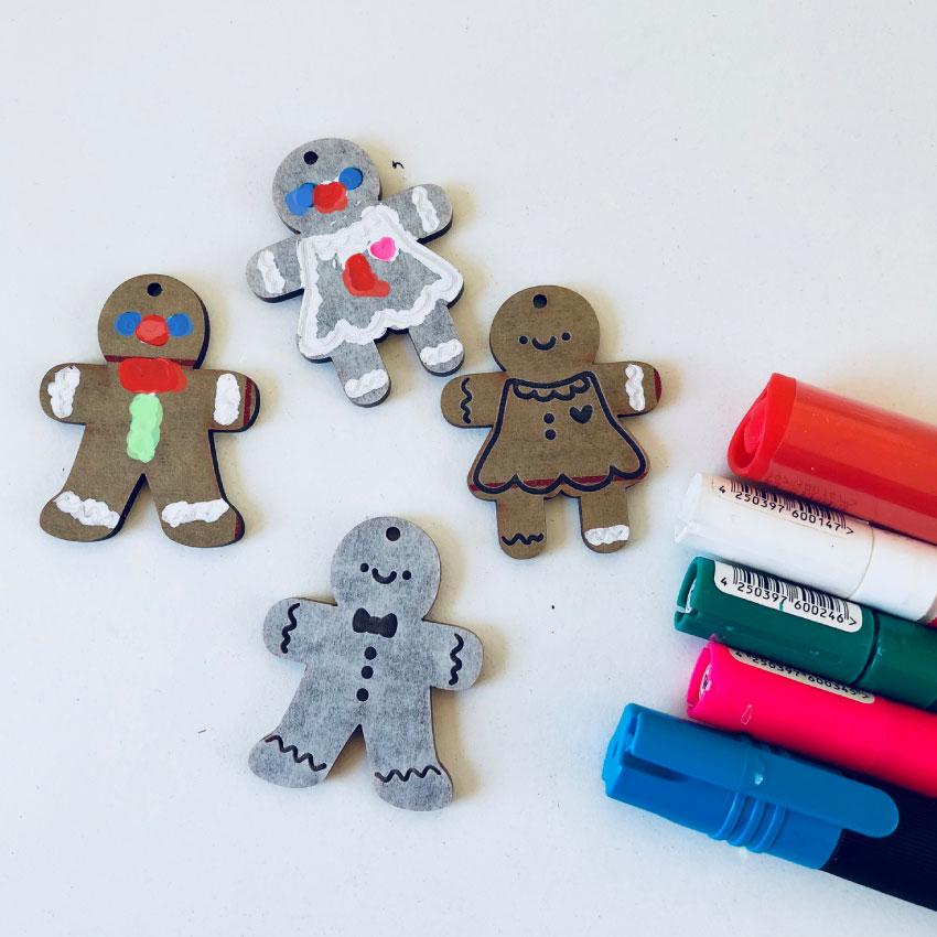 Crafty Cuts Laser Pty Ltd 45mm GINGER PEEPS Etchies for Paint Fill - 5 Pair Pack