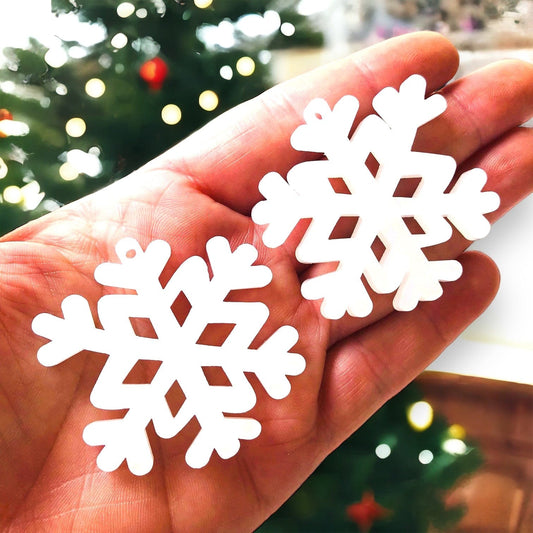 Crafty Cuts Laser Pty Ltd 45mm Snowflake Charms - 2 pair set