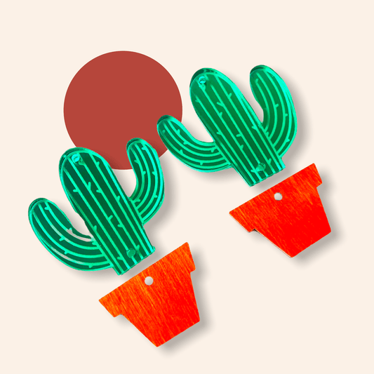 Crafty Cuts Laser Pty Ltd © Cactus Flower Pots: 4 pair Set