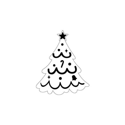 Crafty Cuts Laser Pty Ltd Christmas: © FESTIVE TREE  Etchies for Paint Fill - 5 Pair