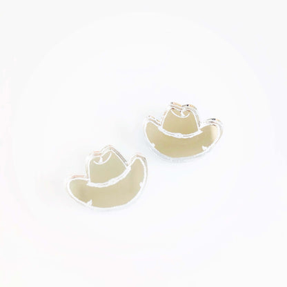 Crafty Cuts Laser Pty Ltd © Etched Small Cowgirl Hat Charms  - Two Sizes