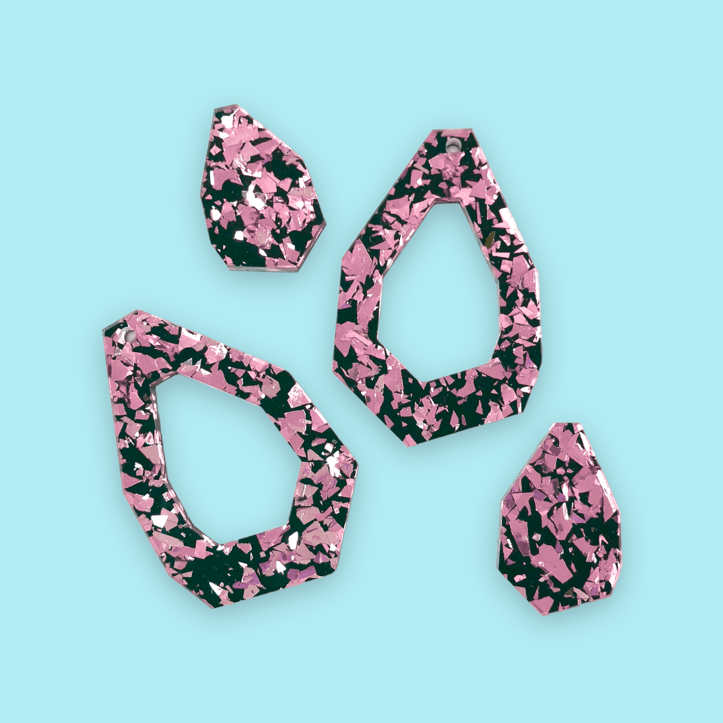 Crafty Cuts Laser Pty Ltd © Facet Drop  Twin Set - 2 Pair