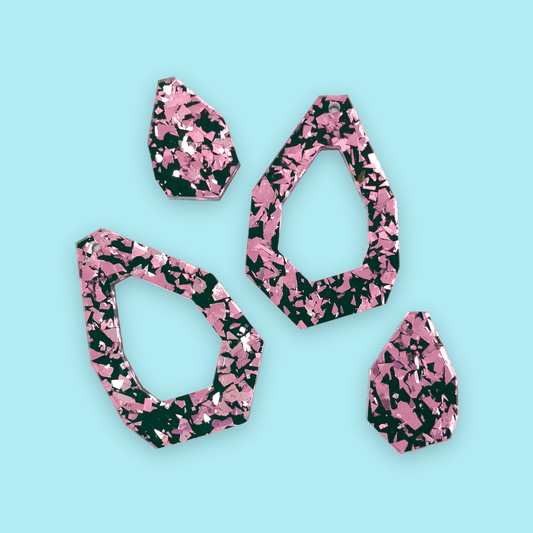 Crafty Cuts Laser Pty Ltd © Facet Drop  Twin Set - 2 Pair