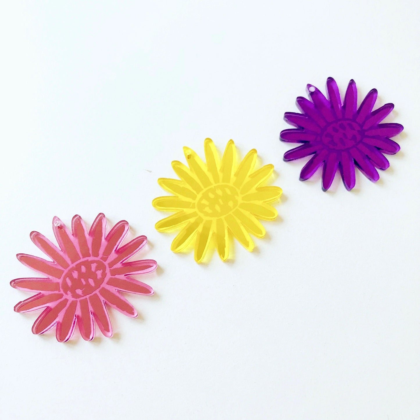 Crafty Cuts Laser Pty Ltd ©  Fancy Floret Charms - TWO Pair